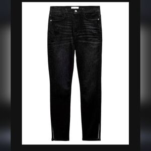 FRAME Le High Stretch Skinny Jeans Corvo Slit 28
